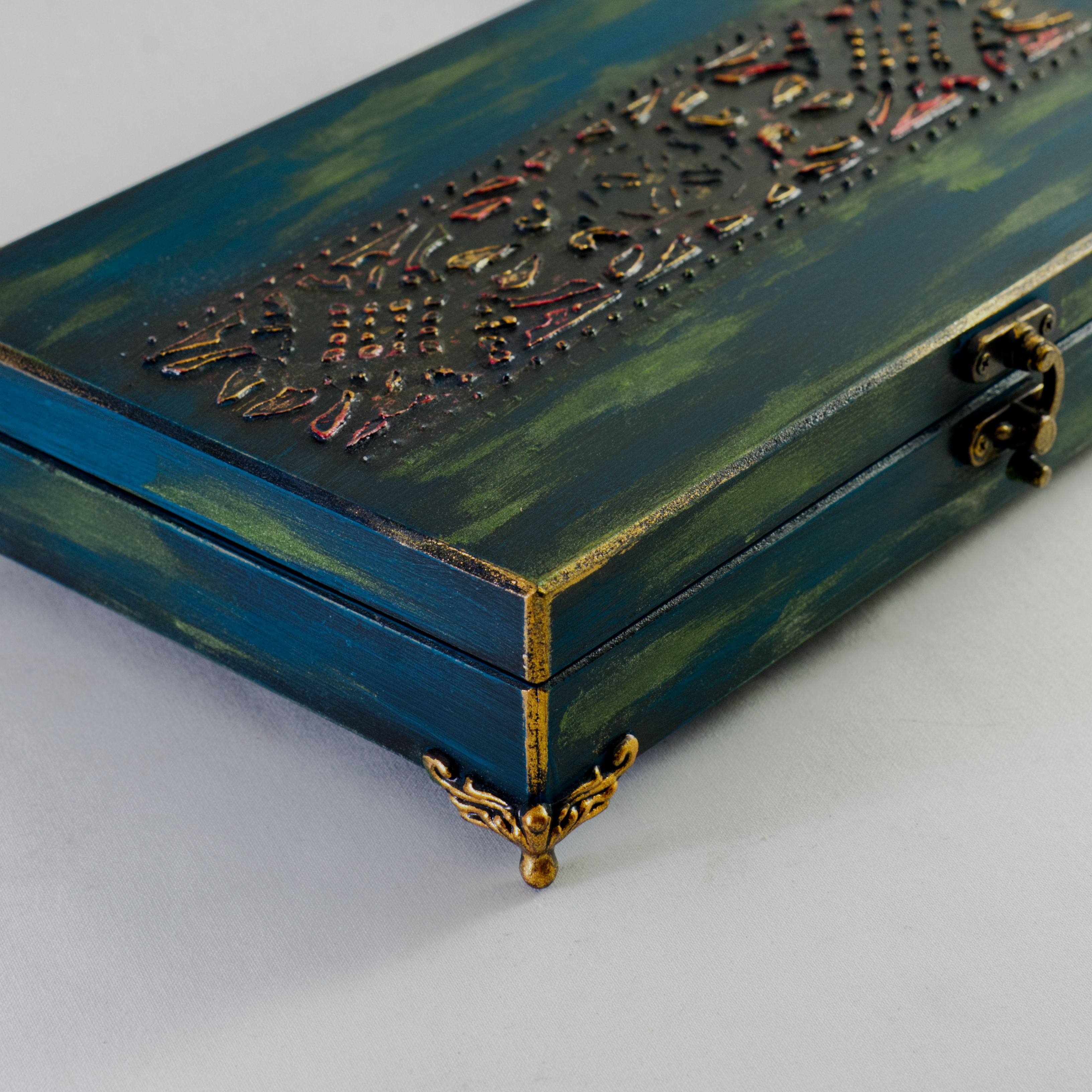 Aztek ve Kabile Motifli Takı Kutusu