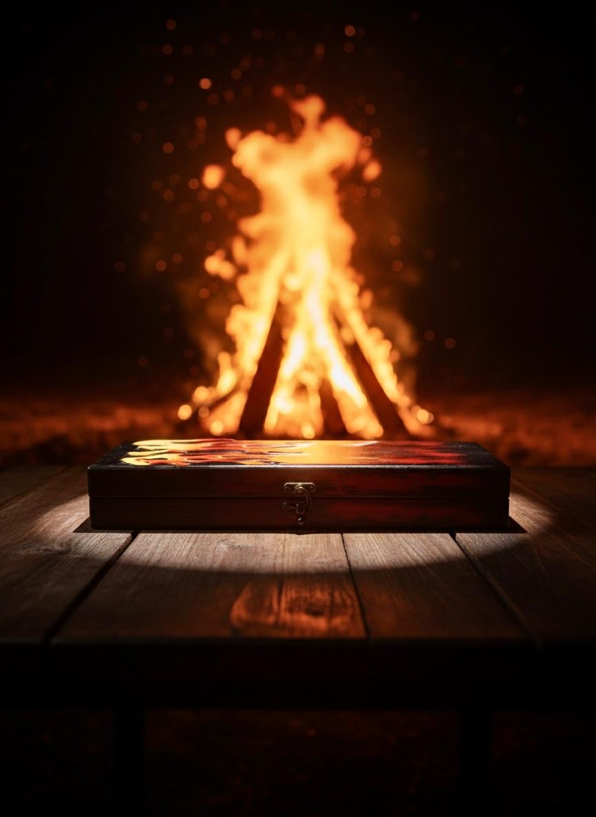 Alev Kabartmalı Saklama Kutusu